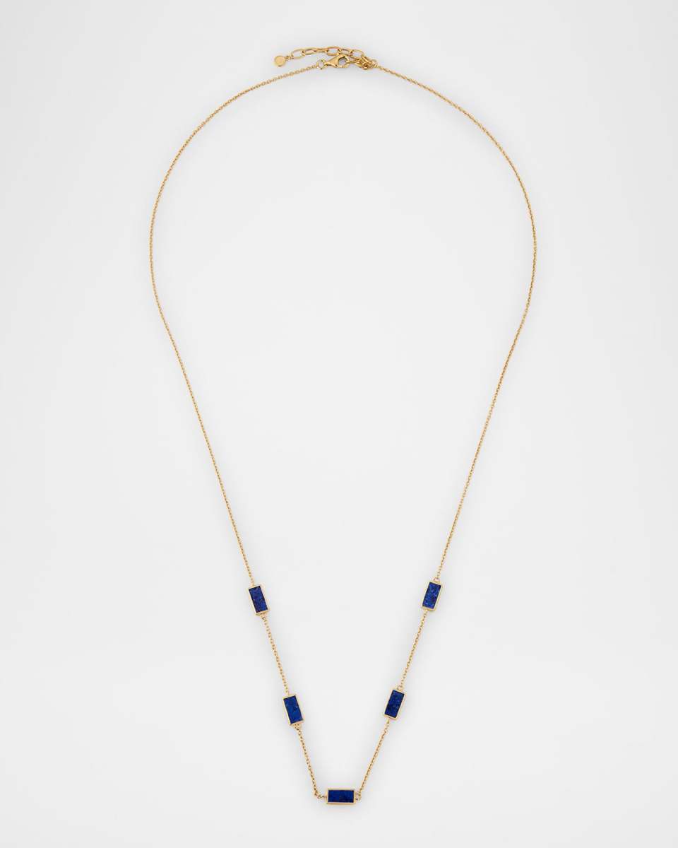 Five Station Rectangle Dash Necklace